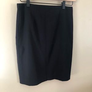 Plain Black pencil skirt with back slit